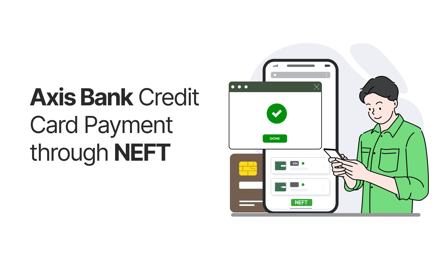 Axis Bank Credit Card Payment through NEFT