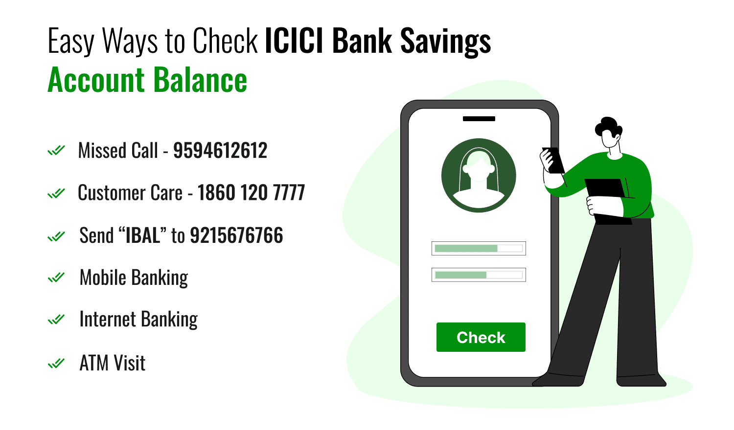 ICICI Bank Balance Check Number Toll Free Number Missed Call SMS 24x7 ICICI Bank Balance Check Number Toll Free Number Missed Call SMS 24x7