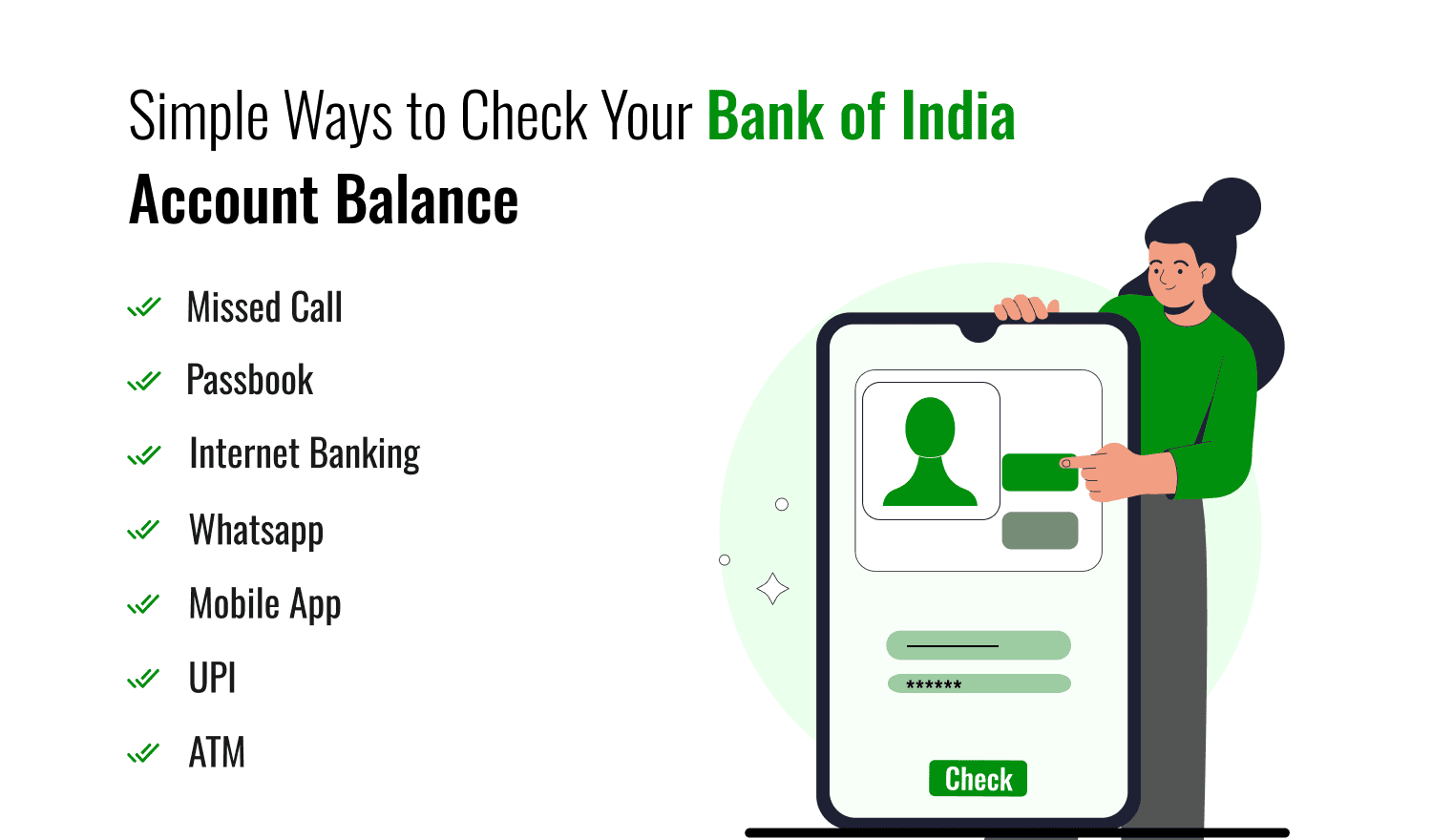 Bank of India Balance Check Number